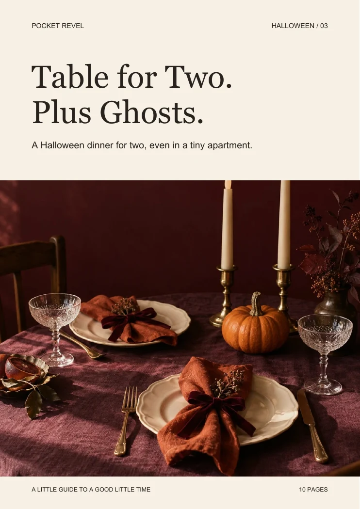 A page from the guide: The best table is at yours.