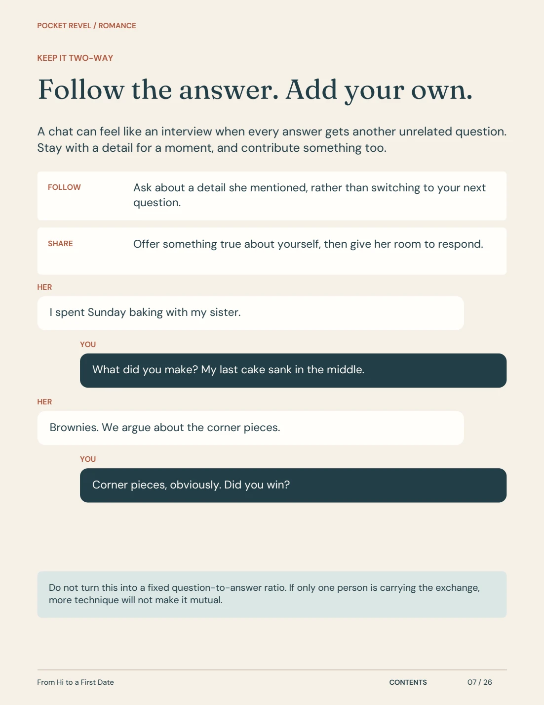 A page from the guide: Keep it two-way.