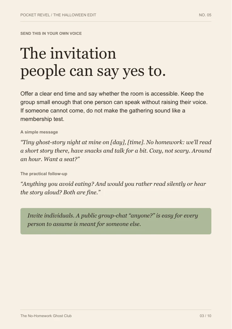 A page from the guide: Send the invitation.