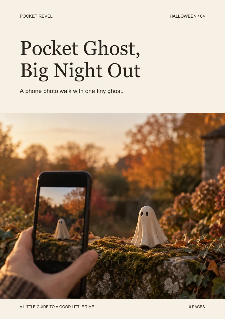 A page from the guide: Take a tiny ghost outside.